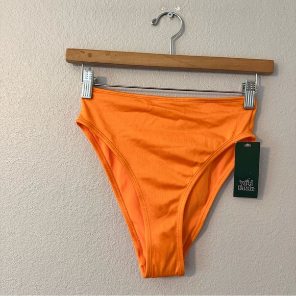 New Wild Fable Orange High-Waisted Bikini Bottom XS - Picture 9 of 10